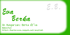 eva berka business card
